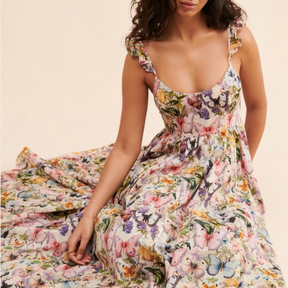 Selkie Floral Maxi Dress - Multicolor